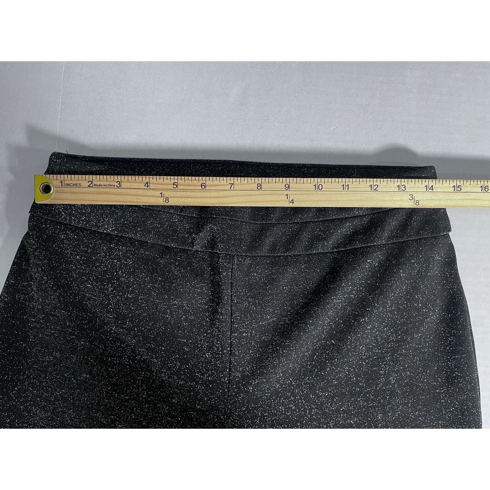 New York & Company‎ Women's Sz M High Waisted Glitter Flare Leg Festival Pants - Picture 4 of 11